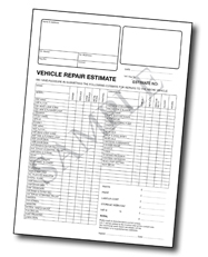 Bodyshop Repair Estimate Pads A4